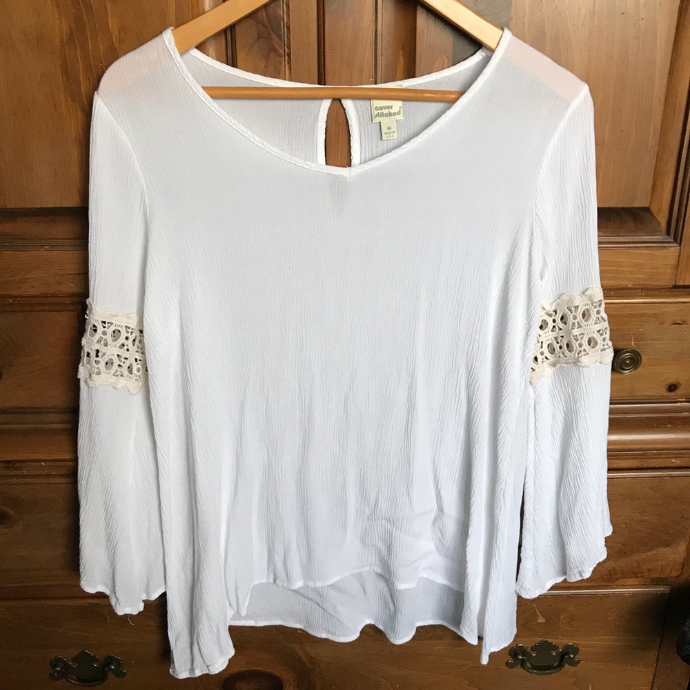 Loose white bohemian top